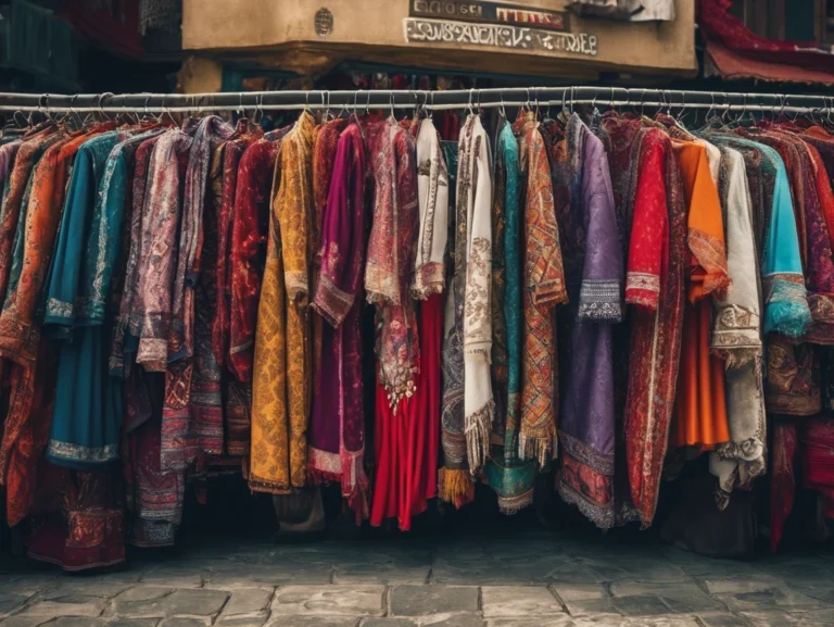 a group of clothes on a rack