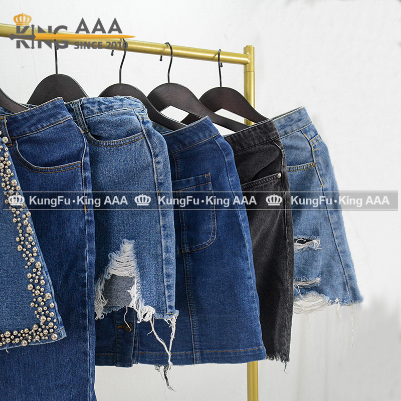 Secondhand Denim Mini Skirts wholesale product display 4