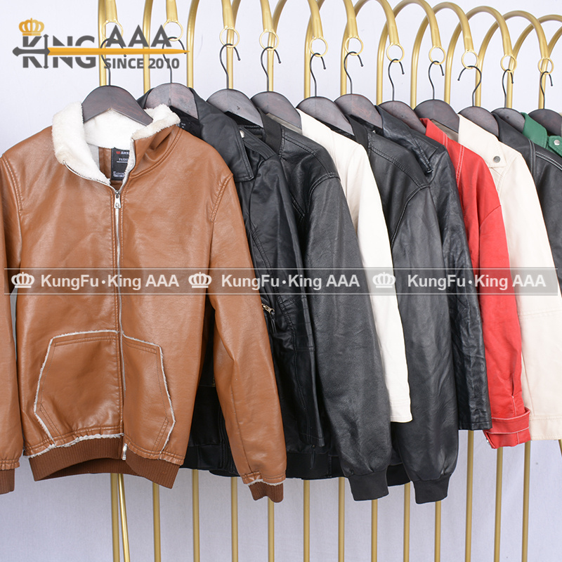Secondhand Leather Jackets - Mixed Long & Short Styles, 45KG/Bale, Vietnam Hot Sale wholesale product display 4