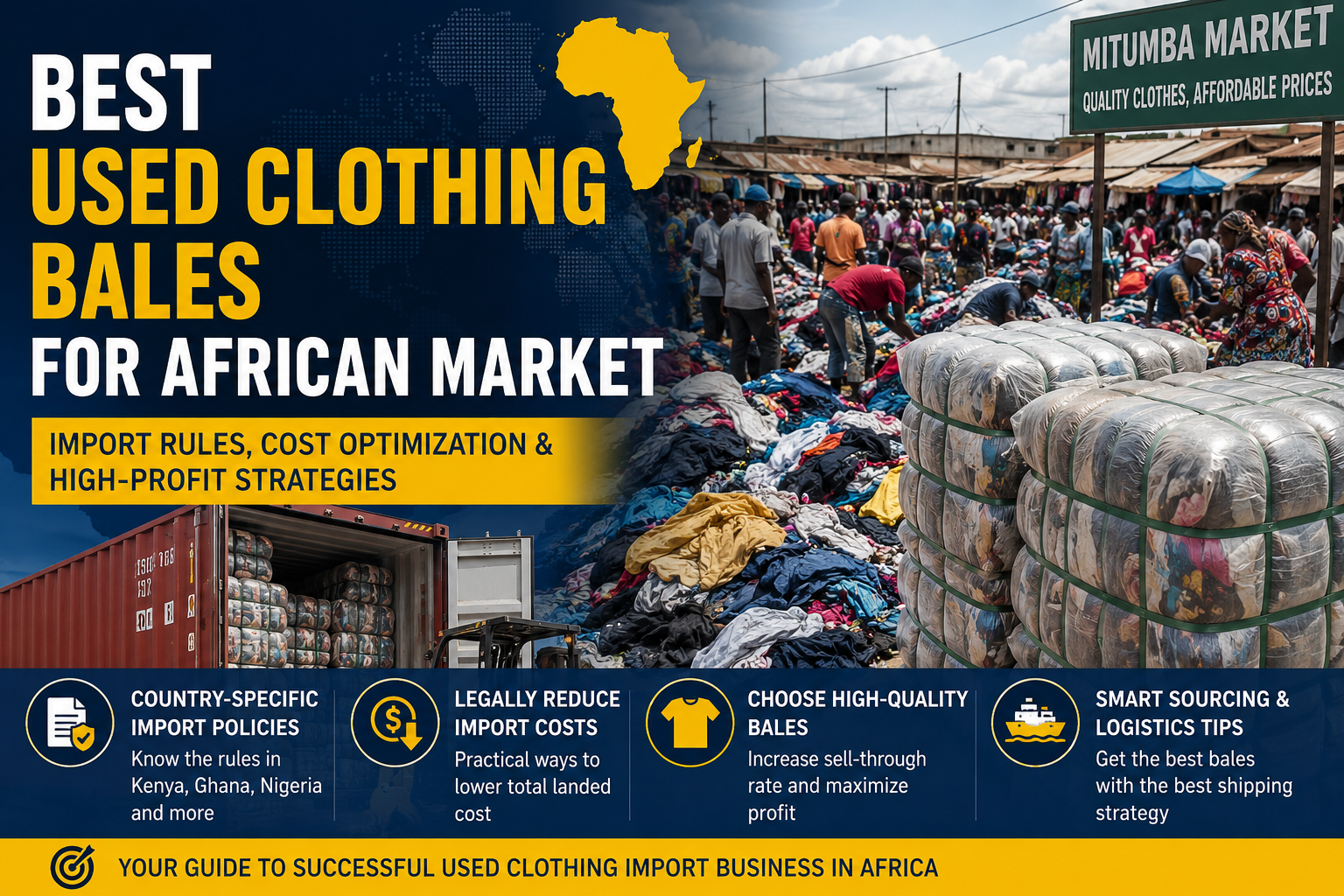 Used Clothing Bales for African Market