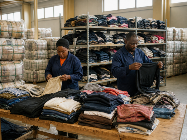 Wholesale second hand clothes suppliers in Sierra Leone warehouse